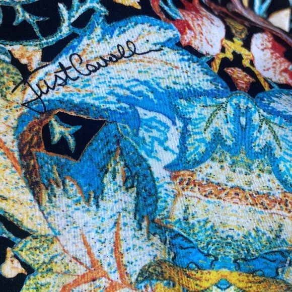 Just Cavalli Y2K Scoop Neck Mini Dress Sz XS Prism 90s - Picture 4 of 4